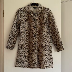 Vintage Anthropologie Leopard Coat, Size Small